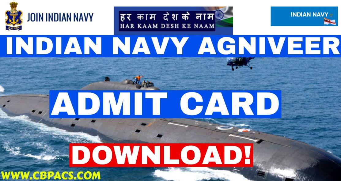 indian navy agniveer admit card 2022