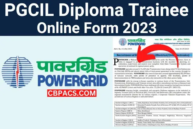 PGCIL Diploma Trainee Online Form 2023