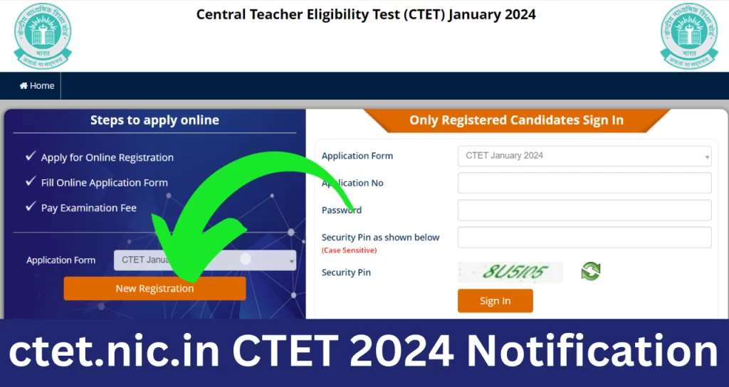 ctet.nic.in CTET 2024 Notification, Registration Form (January Apply) Exam Date